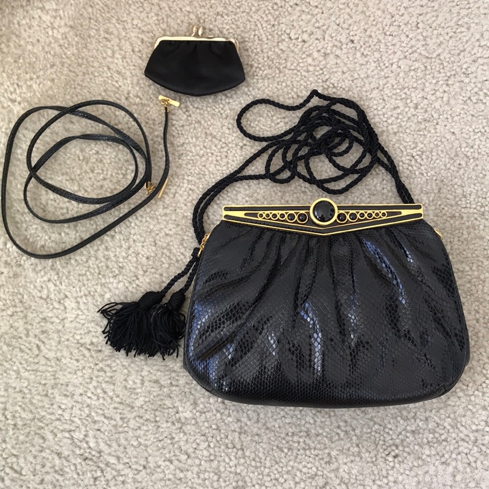 Vintage Judith Leiber Karung Shoulder Bag